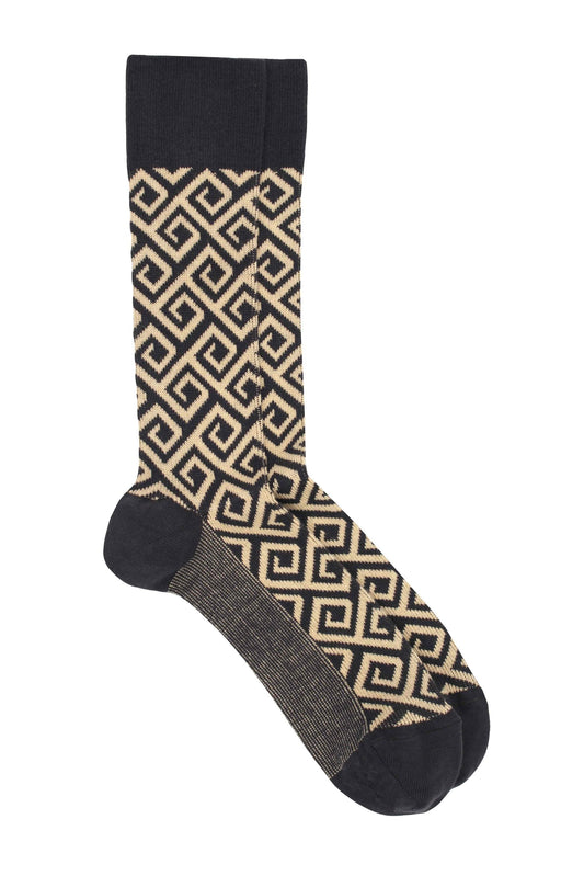 Pedemeia Herren-Socken mit Mäander-Muster