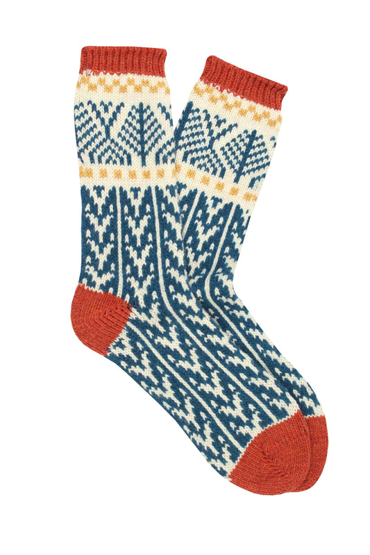 Pedemeia women's winter socks with Norwegian pattern