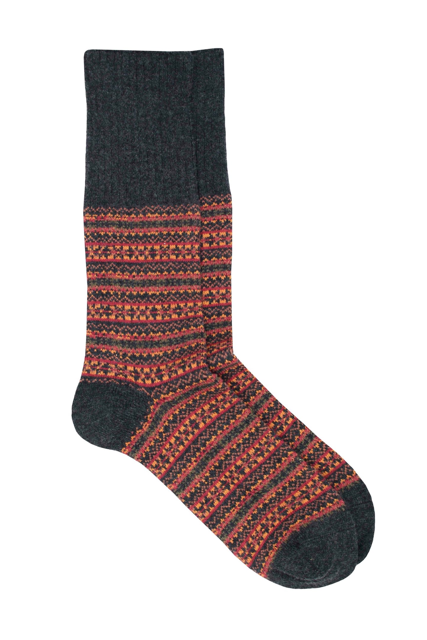 Pedemeia Herren-Wintersocken mit Norweger-Muster, One-Size (39-45)