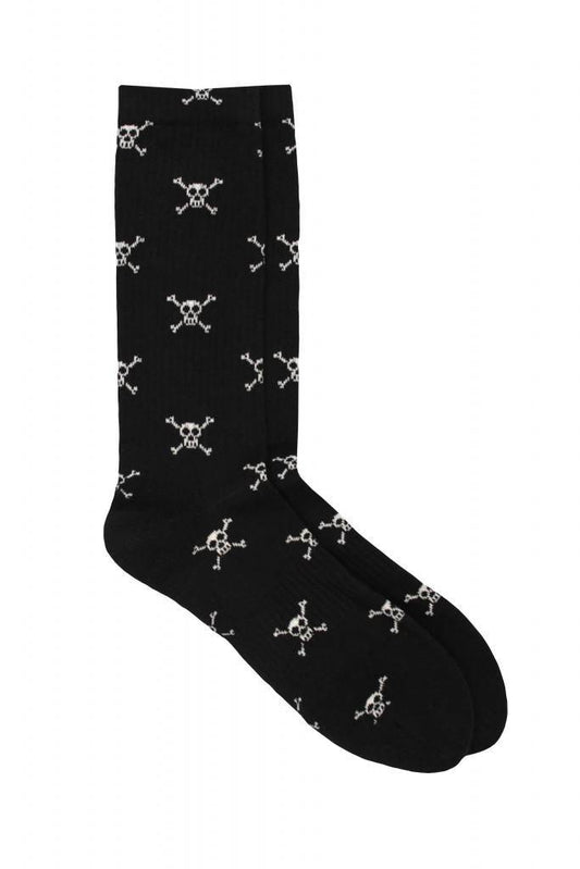 Pedemeia women's sports socks with skull pattern, organic cotton mix 