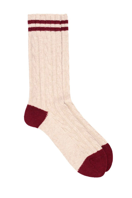 Pedemeia Herren-Wintersocken mit Zopf-Muster