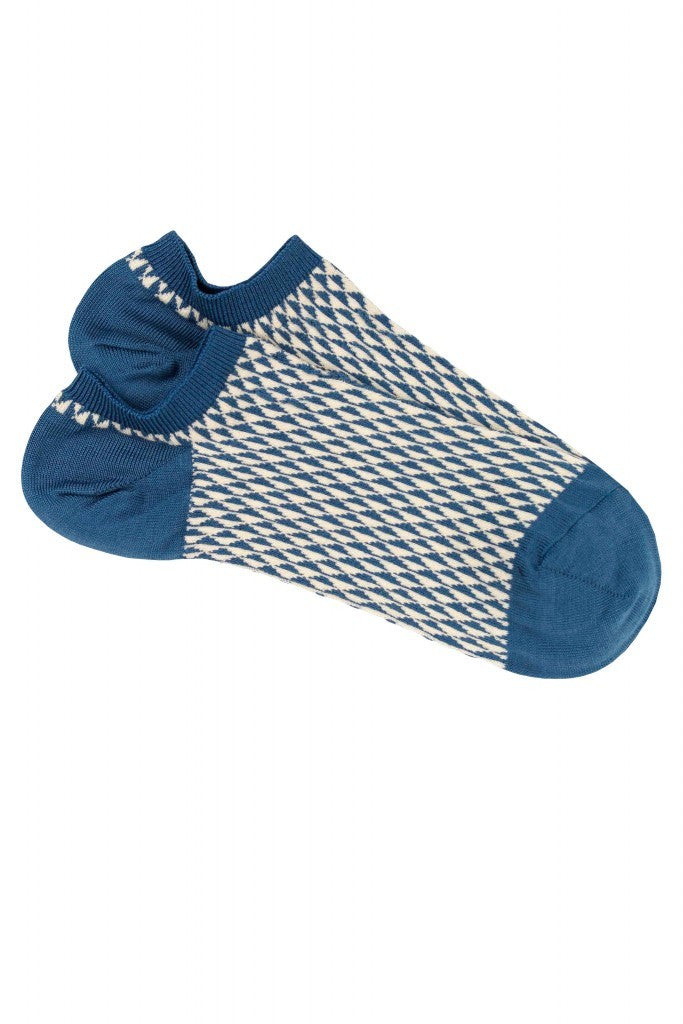 Pedemeia Low-Cut Socks, Triangle Diamond Pattern 