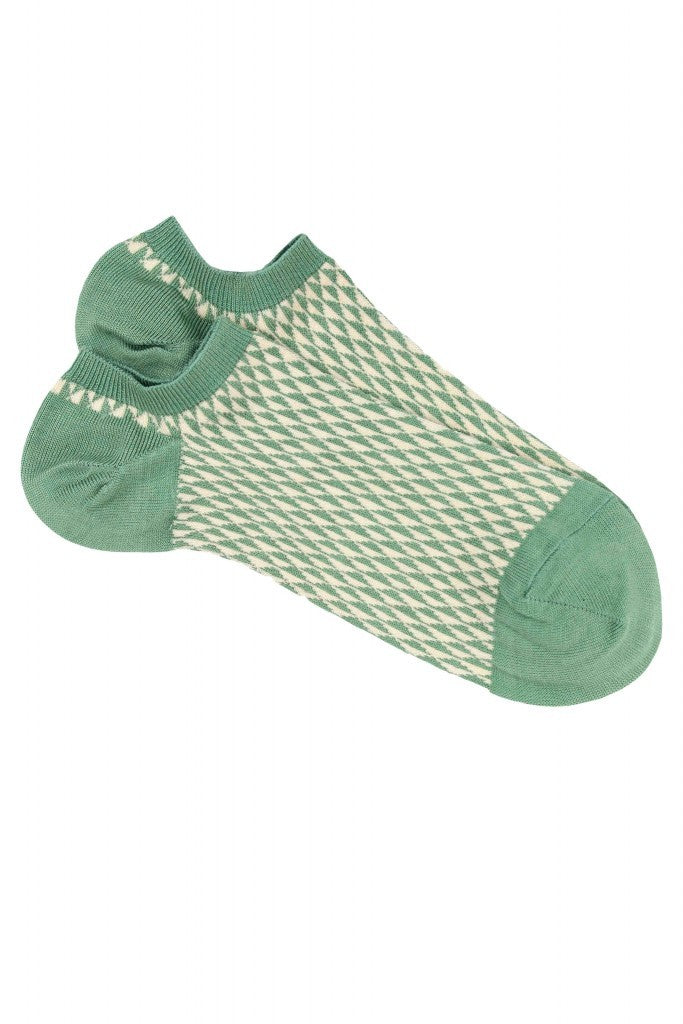 Pedemeia Low-Cut Socks, Triangle Diamond Pattern 