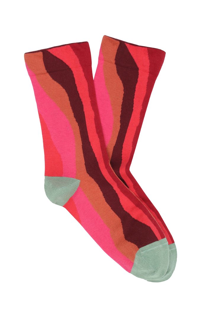 Pedemeia women's socks with curved lines