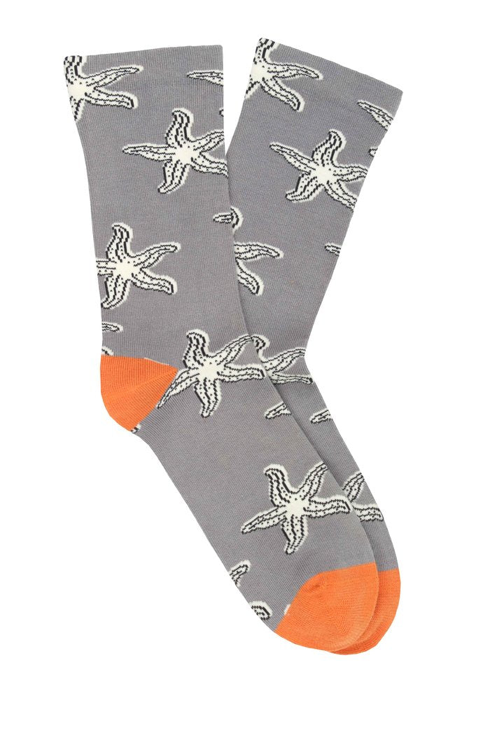 Pedemeia women's socks with starfish pattern