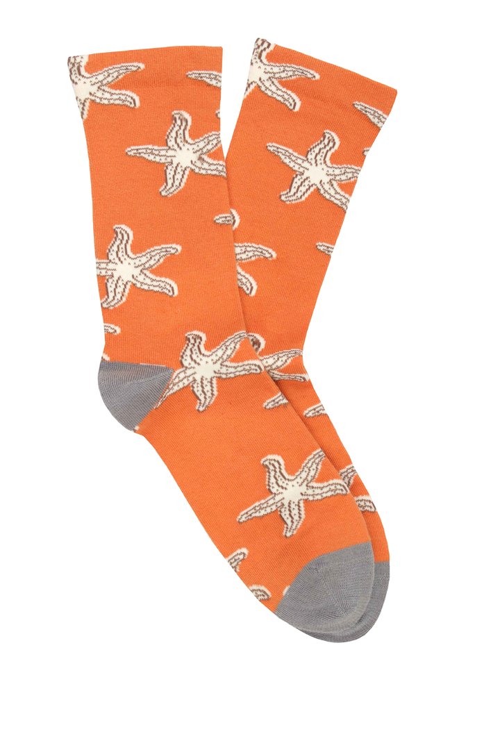 Pedemeia women's socks with starfish pattern