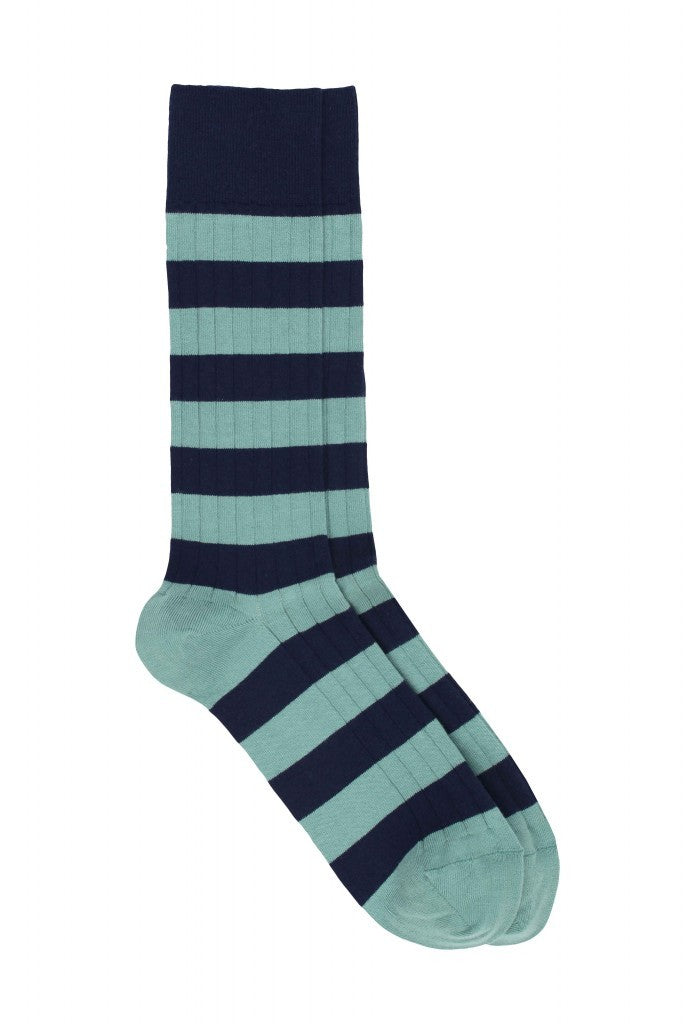 Pedemeia socks with block stripes 