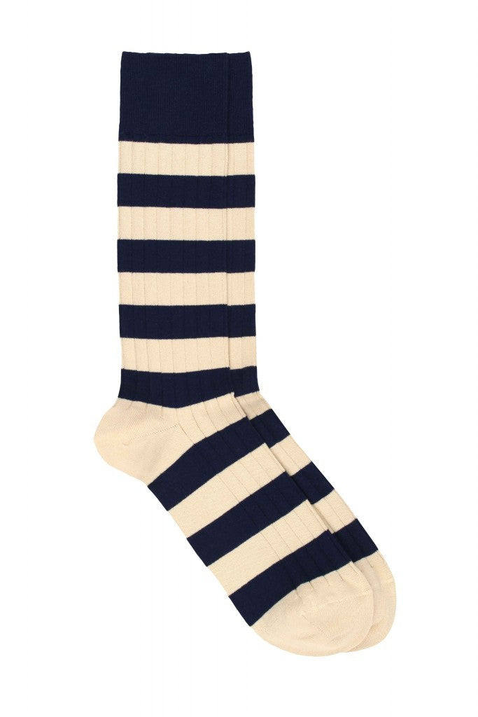 Pedemeia socks with block stripes 