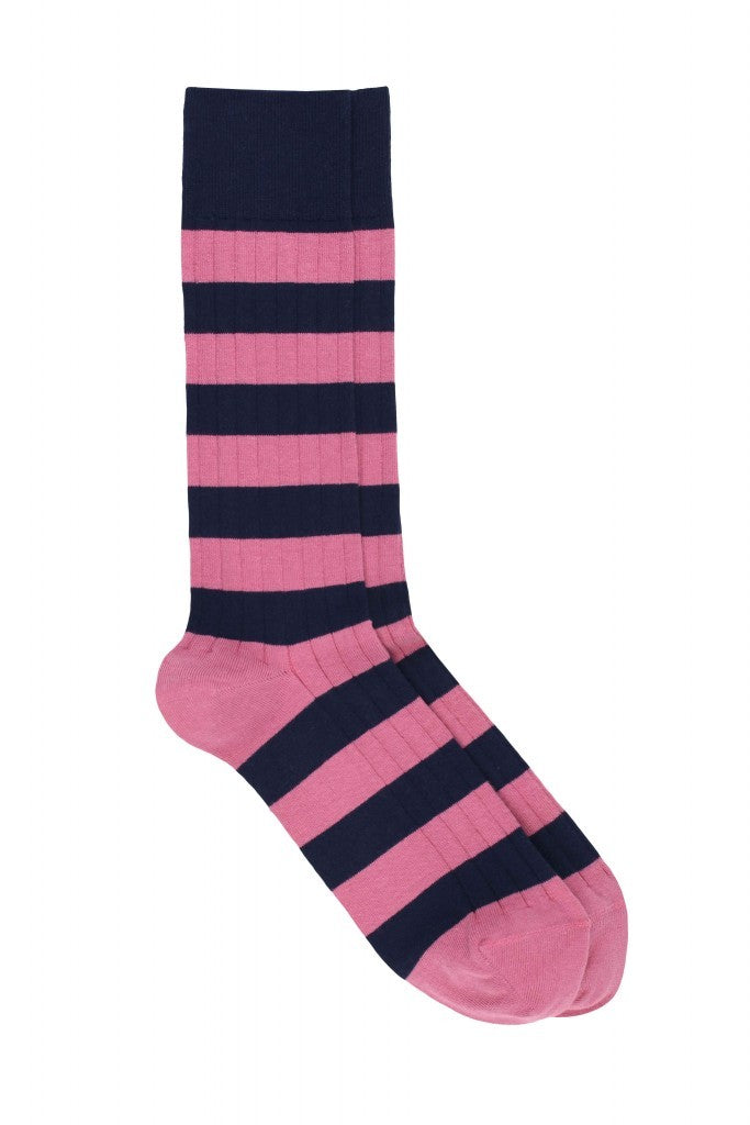 Pedemeia socks with block stripes 