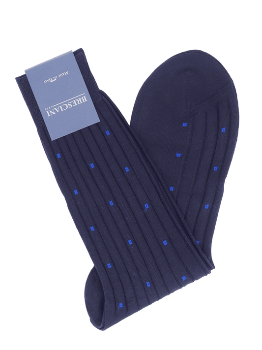 Bresciani Socken mit Muster aus kleinen Quadraten