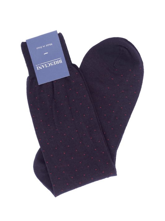 Bresciani socks with pin dots, wool 