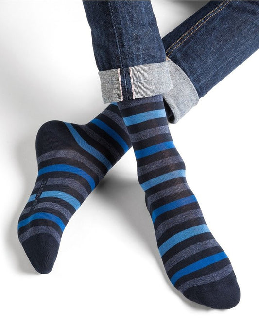 Bleuforêt men's socks, multicolor stripes 