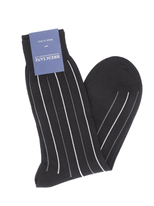 Bresciani socks with two-tone stripes