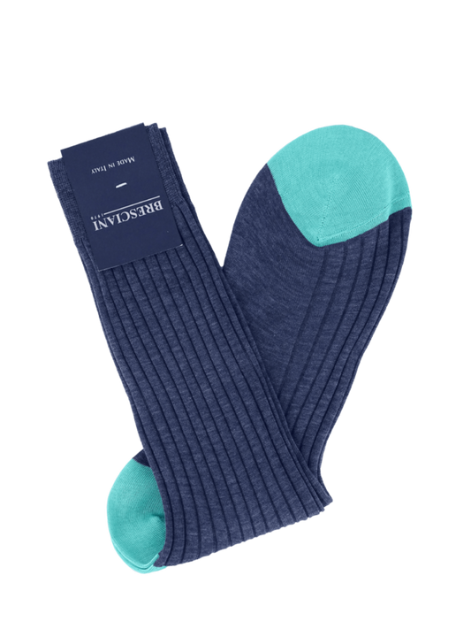 Bresciani socks, wide ribbed 