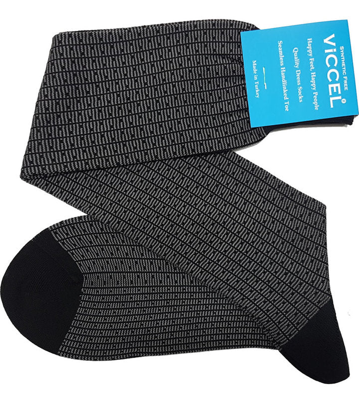 Viccel knee socks with stripes and dots 